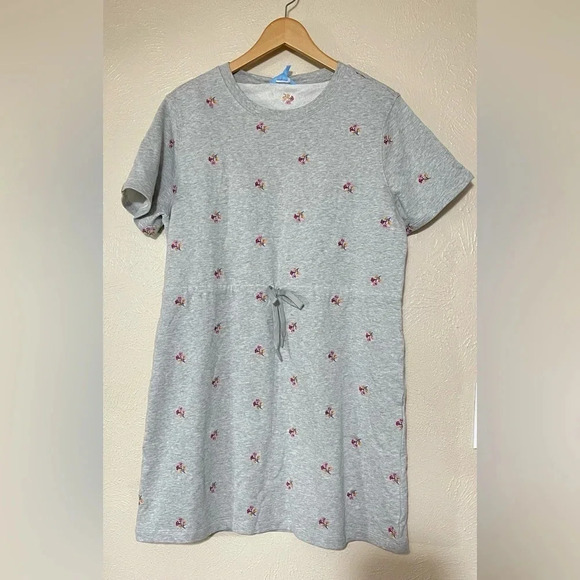 NWOT Draper James Gretchen Sweatshirt Dress in Embroidered Viola Large - Picture 3 of 4